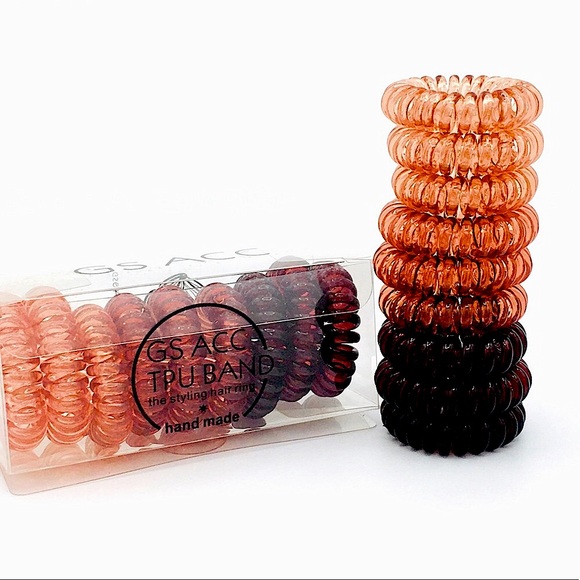 Brown SOLD OUT Coil Ties with Hair Tie Ring - Picture 2 of 7